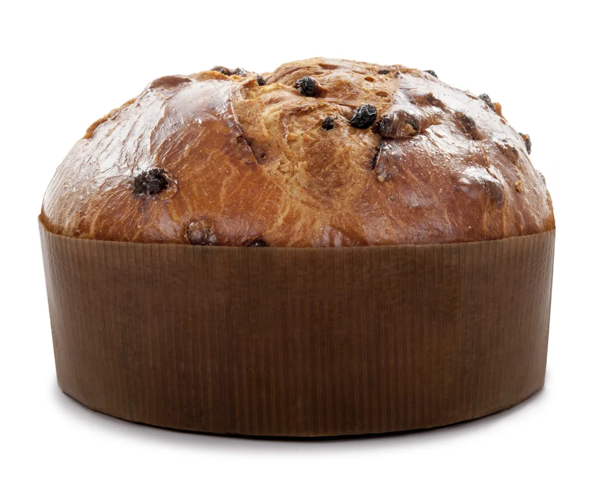 Panettone basso con uvetta e canditi